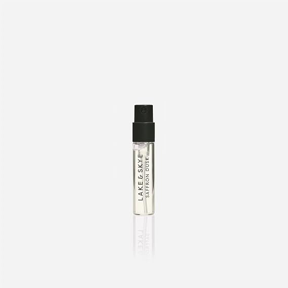 Lake & Skye Saffron Dusk Eau de Parfum Sample Spray - Modern, Conscious, Long-Lasting Fragrance - 0.04 fl oz (1.2 ml) - Floral, Woody, Musky Scent