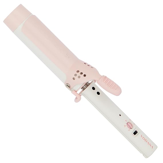 VODANA GlamWave Ceramic Hair Curler 1.4 inch - Shiny & Damage-Free Natural Waves with All-Day Hold | Advanced Double Ceramic Coating with Rapid Instant Heat, Strawberry Cream