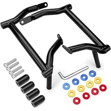 Saddlebag Guard Crash Bar Bracket compatible with Harley Davidson Touring Street Glide Road Glide Road King Electra Glide Ultra Limited CVO Black Tip Over Bar 2009-2025