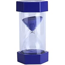 Colorful Sandglass Timer Hourglass Sand Timer 3 min/10 mins/20 mins/30 mins/60 mins Sand Clock Timer for Games Classroom Home Office(Blue)