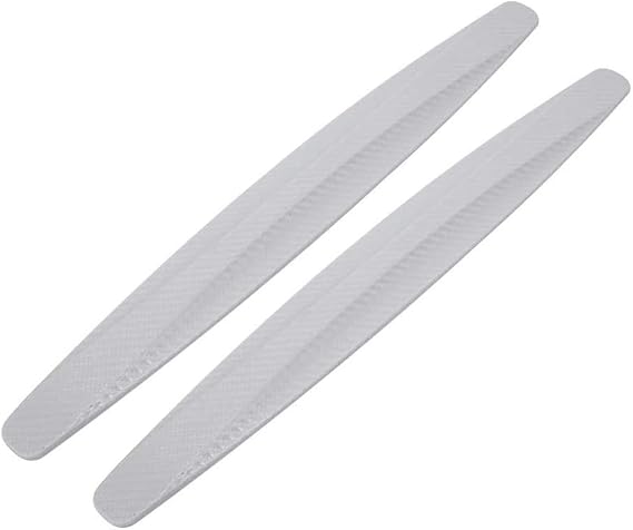 Pack of 2,WeFoonLo Universal Rubber Anticollision Car Corner Bumper Guard Protector Anti-Scratch Strips Sticker (Grey)