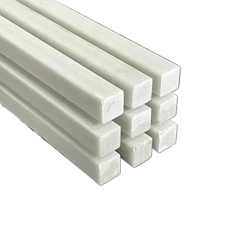 10pcs White Glass Fiber Square Rod Length 500mm Fiberglass Square Bar 5X5 6X6 8X8 10X10 4X5 4X7 4X10 5X10 2.5X7MM(4X7X500MM)