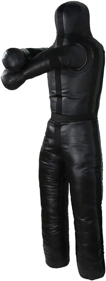 Aoneky 6FT Unfilled Grappling Dummy for Adults, Heavy Duty MMA BJJ Wrestling Training Dummy, Synthetic Leather Jiu Jitsu Judo Practice Dummy with Reinforced Stitching for Submission & Throws Practice