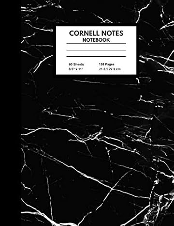 Cornell Notes Notebook: Large College Ruled Note Taking System for School and University | 120 Pages, 8.5" x 11" ( 21.6 x 27.9 cm ) | Black Marble Stone