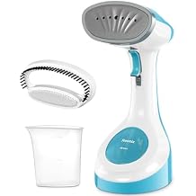 Reemix Handheld Garment Steamer, 10.15Oz Detachable Water Tank, 1200W Fast 20s Preheat, 24g/min High Steam Output, Portable Clothes Iron for All Fabrics Home Use (Aqua)