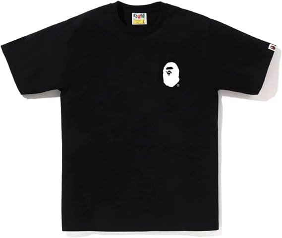 24ss Pair Fashion Hip-Hop Top Bap Pure Cotton Double Yarn Men and Women Casual Sports Short Sleeve T-Shirt - Colour1||L