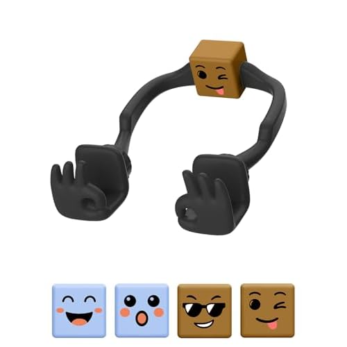 Easter Basket Stuffers for Teens Boys Kids Cell Phone Holder: OK Sign Phone Stand for Desk with Mood Cube Funny Mens Gifts for Son Men Girls Women Adults Teenage Husband Cool Gadgets Ideas Easer Gift