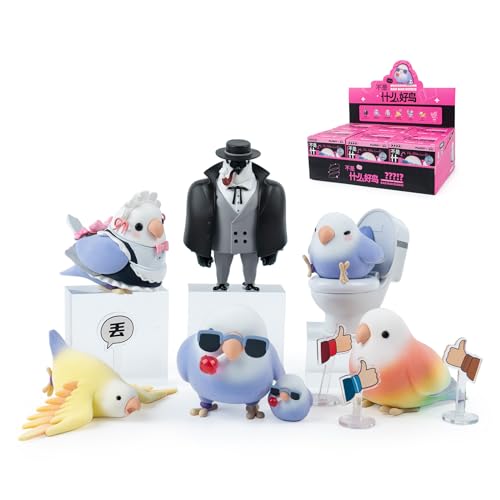 Bad Bad Birdie Love Bird Series 6PCs Set of 6 No Repeat Blind Box Random Design Cute Figures Collectible Toys Birthday Gifts