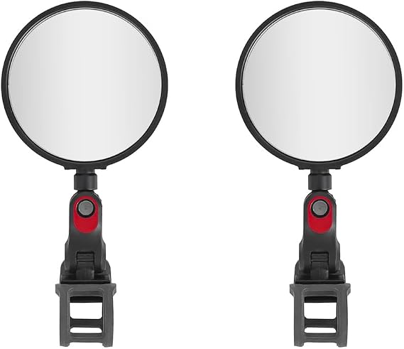Electric Scooter Rearview Mirror for Ninebot MAX G3 G2 G30 ZT3 Pro GT3 F3 E2 F2Pro F2Plus C2Pro E8 F40 P100 Adjustable Wide-Angle Vision Rearview Mirrors,2-Pack