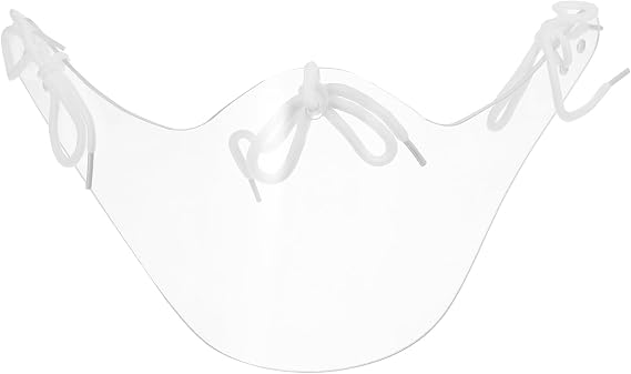 DECHOUS 1Pc Hockey Goalie Neck Guard, Clear Goalie Throat Guard Sports Goalie Hockey Neck Guard Protection Equipment, Adjustable Size