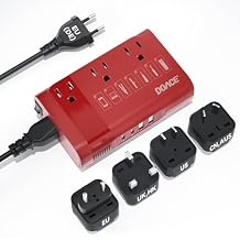 DOACE 350W Voltage Converter US to Europe - 220V to 110V Converter for European Travel with QC+PD Chargers for Using Most U.S. Devices Abroad - Hair Straightener Shaver Toothbrush Camera Phone