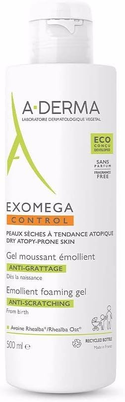 A-DERMA Exomega Control Emollient Foaming Gel Anti-Scratching 500ml