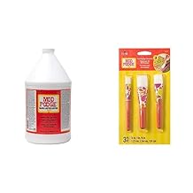 Mod Podge Sealer and Finish, Gloss, 1 Gallon Jug & 10615 3 Piece Short Handle Brush Set