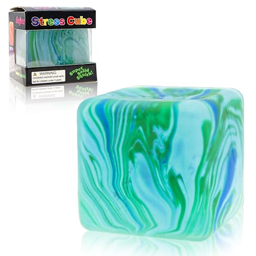 Stress Cube Fidget Toy, Squishy Stress Relief Toy, Fidget Squishy Toys for Anxiety Relief Desk, Pull Stretch Classroom Prize Party Favors Toys for Kids