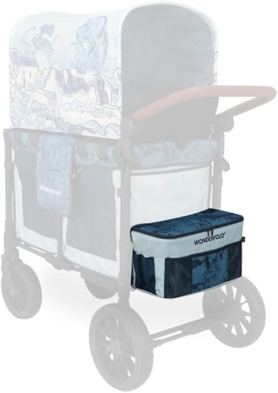 WONDERFOLD W2 Elite/Luxe Stroller Wagon Replacement Rear Fabric Basket with Zippered Cover and Outside Storage Pockets (Compatible with W2 Elite/Luxe Only) - Van Gogh Museum Landscape with Houses