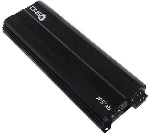JP34 AB Black Gloss 4 Channel Car Audio Amplifier | 590W RMS Class AB Power Amp | Car Stereo Speaker Amplifier | High-Performance Automotive Sound