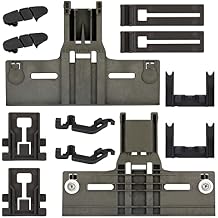 12pcs UPGRADED W10350376 W10350374 Dishwasher Top Rack Adjuster Parts with W10195840 & W10195839 & W10250160 & W10508950 & W10082853 Upper Parts Replacement for Whirlpool Kenmore KitchenAid Dishwasher