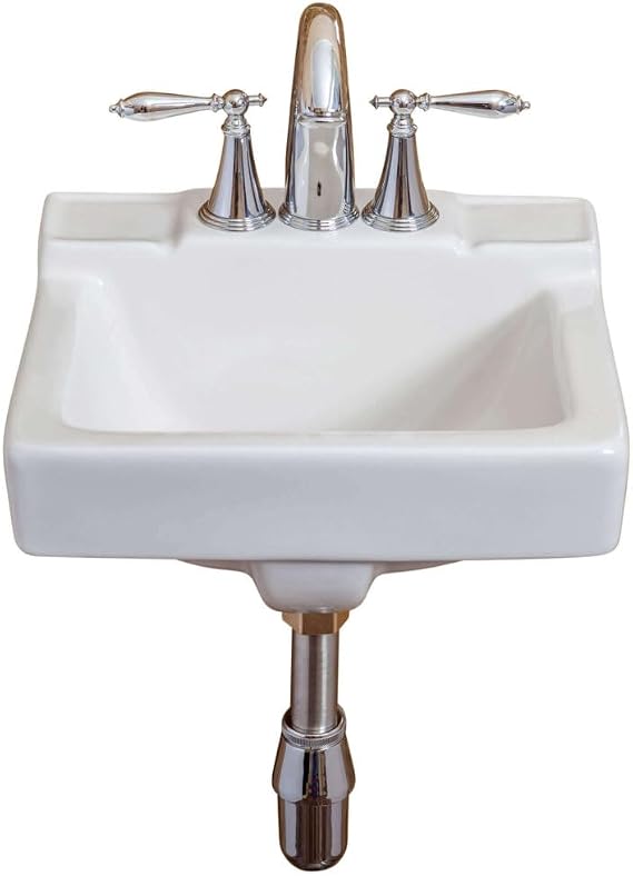 Fine Fixtures Small Wall Mount Bathroom Sink 14"x12" White