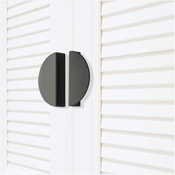 2 Pack Semicircle Cabinet Pulls Triangle Cabinet Knobs Handles Brushed Brass Hardware for Wardrobe Door Kitchen Cupboard Semicircle Black