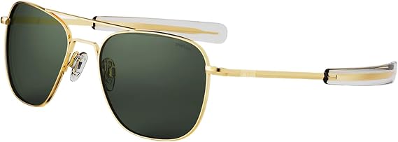 Randolph Eyewear Aviator Sunglasses for Women & Men Non-Polarized & Polarized Lenses, 23k Gold UV Protection Sunglasses