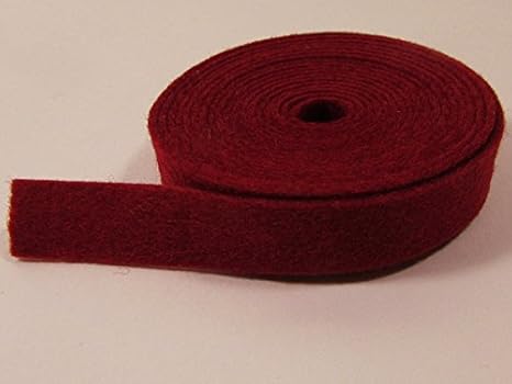 Merino Wool Felt 1/2 Inch Ribbon - Crimson - 2 Yards