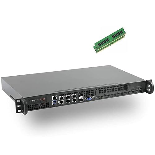 Supermicro SYS-5019D-4C-FN8TP Xeon D-2133IT Quad Core Front IO Short Depth 1U Server, 2X SFP, 2X 10GBase-T, 4X GbE LAN with Memory Installed 16GB RAM