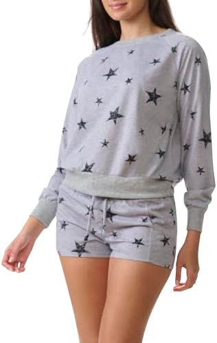 Splendid Womens 2pc Crewneck Shorty Set