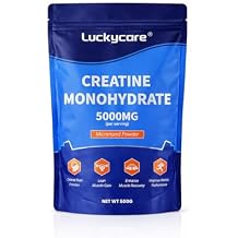 Creatine Monohydrate Powder 500g 5000mg Per Serving Micronized, Pure Unflavored Creatine for Strength & Performance Vegan, Non-GMO, Gluten-Free