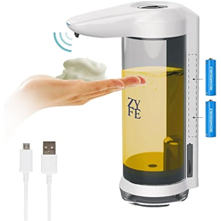 Foaming Hand Soap Dispenser Rechargeable Automatic Foaming Soap Dispenser Touchless - 22oz650ml Automatic Soap Dispenser Foam - Automatic Soap Dispenser Foam - Hand Soap Dispenser for Bathroom
