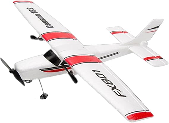RC Airplane Model Kit, 2.4G FX-801 Cessna 182 Electric Fixed-Wing Glider Model, Outdoor Airplane Model Toys for Adults-(RTF Version