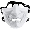 Tactical Half Face Mask Demon Kabuki Samurai Demon Mask Airsoft Protective Mask Cs War Game for Halloween Party White