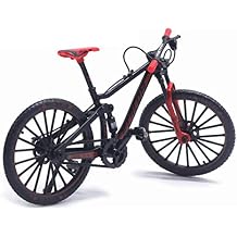 Kakalote Mini Finger Bikes, 1:10 Scale Alloy Mountain Bicycle Model Desktop Decoration Crafts for Cycling Lovers Birthday Party Gifts(Red)