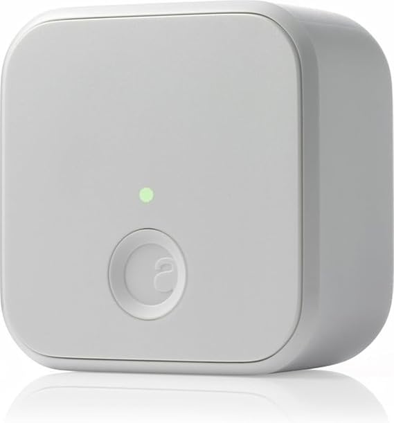 August Home Connect Wi-Fi Bridge, Remote Access, Alexa Integration for Your August Smart Lock, white, 1.5 x 2.4 x 2.4"
