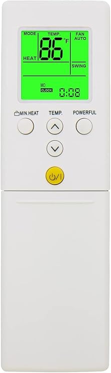 Compatible with Fujitsu Air Conditioner Remote Control AR-REF1U ARREF1U ASU9RLS3 ASU12RLS3 ASU15RLS3 Display in Both Fahrenheit and Celsius