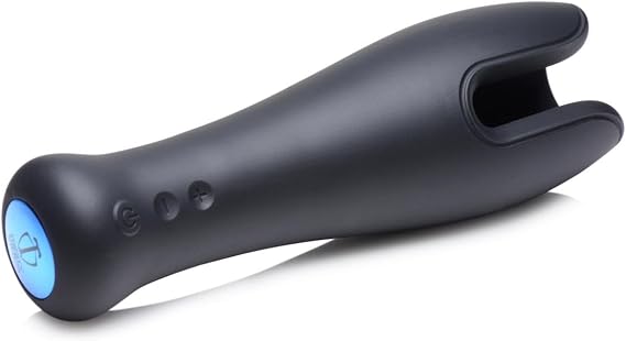 Trinity Vibes 10X Vibrating Silicone Stroker, Black, (AG741)