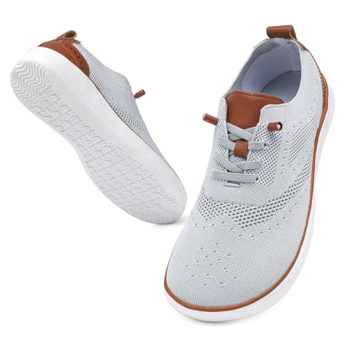 CFVKPT Mens Barefoot Dress Shoes Wide Toe Box Zero Drop Oxfords Shoes Business Casual Sneakers Size 6.5-12