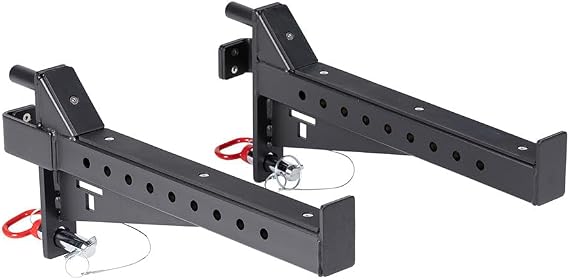 Titan Fitness T-2 Series Spotter Arms, 800 LB Capacity, Black Safety Catches, Power Rack Solo Lifting Attachments, Set of 2