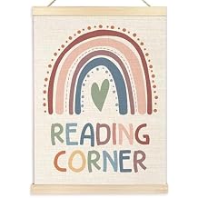 Ecezatik Reading Corner Decor For Classroom,Classroom Reading Corner Decor,Read Nook Decors,Read Boho Rainbow Sign