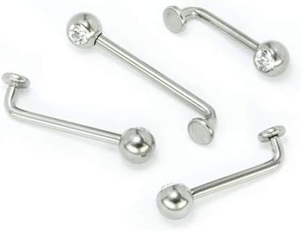 Painful Pleasures Christina Piercing 14g Titanium L Bar Barbell - 19mm ~ 34"