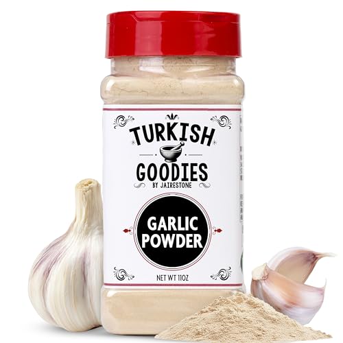 Turkish Goodies Premium Garlic Powder 11oz Finely Ground Turkish Seasoning for Cooking, BBQ Rubs & Marinades Non-GMO, Gluten-Free & Salt Free Bulk Spice Jar