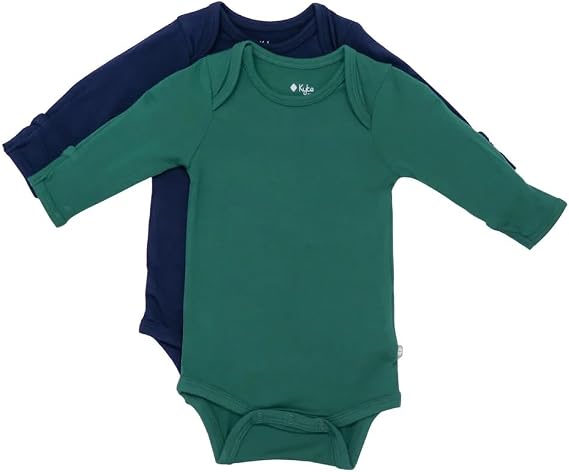 KYTE BABY Rayon made from Bamboo Long Sleeve Baby Bodysuits, 2-Pack