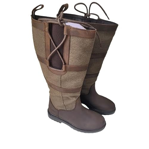 NEW PoleStar London Leather Riding Country Boots Footwear XX Wide Calf BROWN UK 8 EURO 42