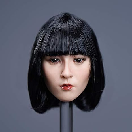 1:6 Scale Female Head Sculpt Carved Model Fit 12 inchese Action Figure Body (C)