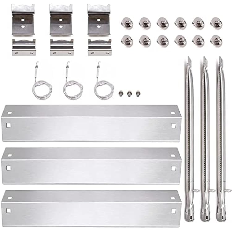 Grill Parts for Char-griller Replacement Parts, Chargriller 5050, 5650, 3001, 3072, 5072, 3030, 3008, 5252, 3000, 4000, King-griller 3008, 5252, Heat Plate, Burner Tubes, Ignitor, Hanger Brackets.