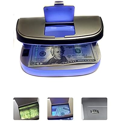 Counterfeit Bleached Bill Detector Long Lasting USB Rechargeable Battery 4 Mode Magnetic UV LED MG Watermark Magnifier 10X Fake Cheker Money Credit Card Bank Note Portable Business Store Detection NEW