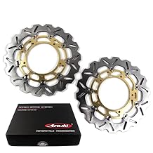 Arashi Front Brake Discs Rotors for Yamaha YZF R1 07-14, R6 05-16, FZ8 10-15 ABS include, FAZER 8 10-15, XTZ1200 SUPER TENERE 10-21, XTZ1200ZE 14-21, Gold