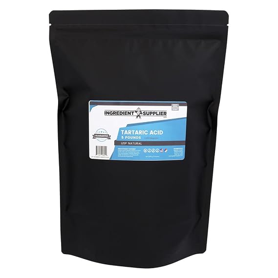 Pure Tartaric Acid - 5 Pound - USP Food and Pharmaceutical Grade - Highest Purity