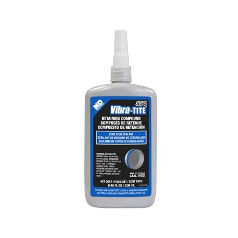 Vibra-TITE 550 Blue Core Plug Sealant, 250ml Bottle