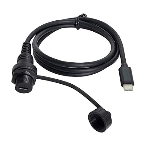 cablecc Waterproof USB-C Type-C USB 3.1 Extension Flush Car Mount Extension Cable for Dashboard Panel