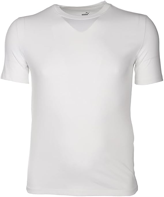 PUMA Mens United Blank Crew Neck Short Sleeve Casual Tops Casual - White
